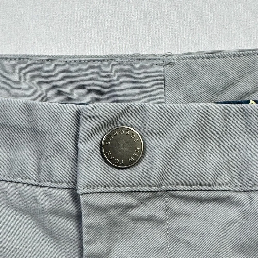 Bonobos Chino Pants Mens 35x30 Gray Stretch Twill Casual Slacks Flat Front